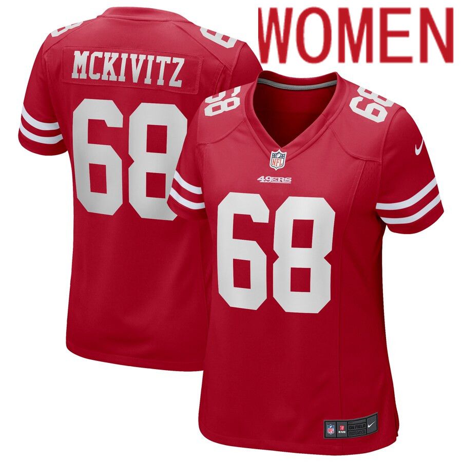Women San Francisco 49ers 68 Colton McKivitz Nike Scarlet Game NFL Jersey